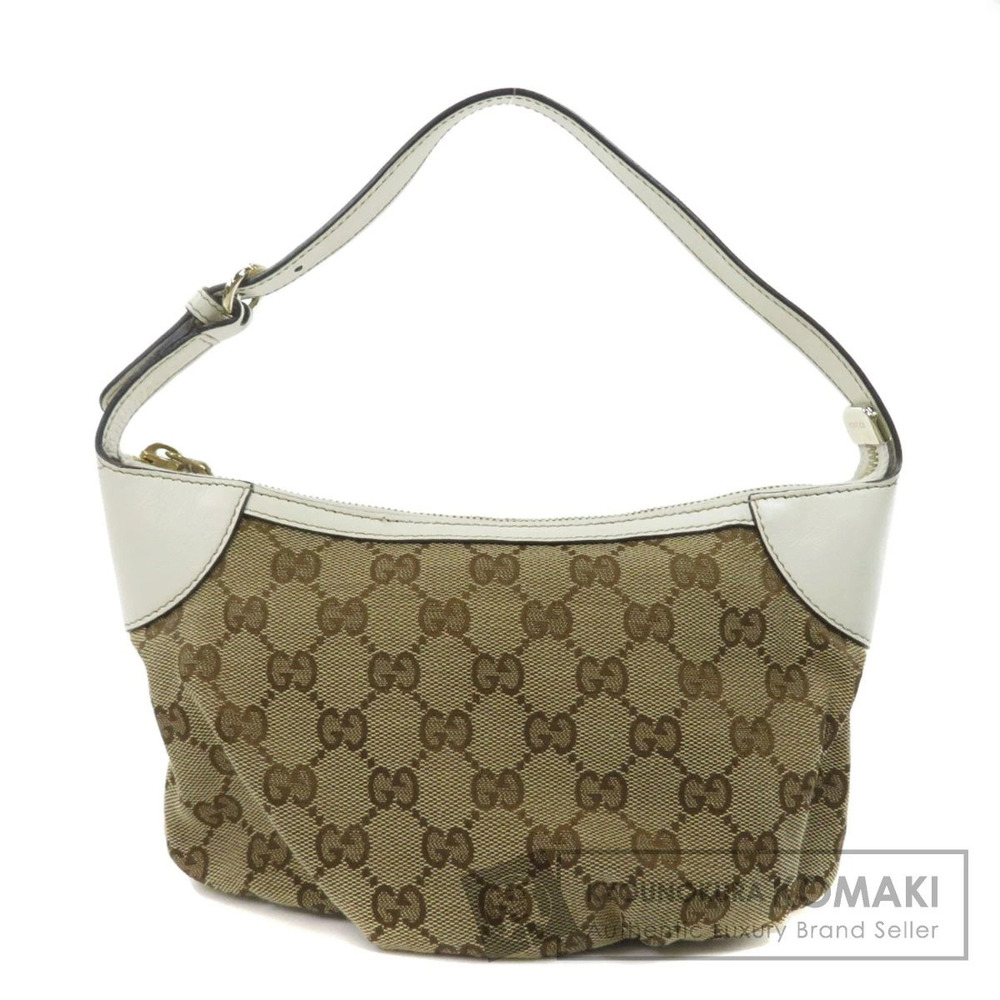 Gucci Princy shoulder bag brown GG canvas white leather